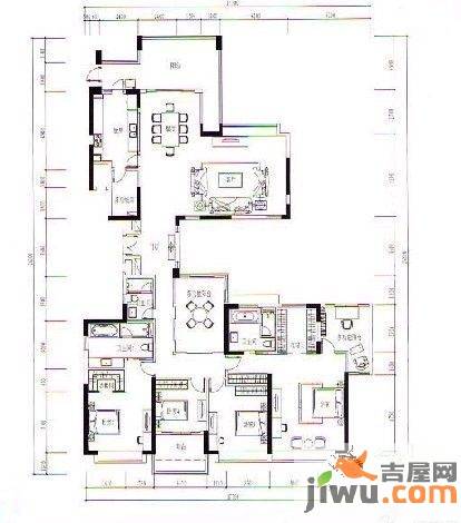 仁恒星园3室2厅2卫143㎡户型图