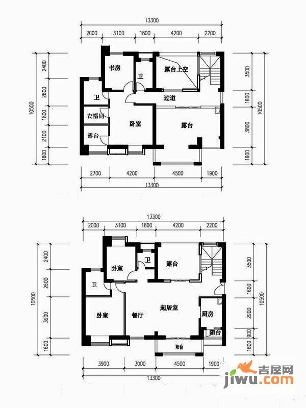 招商海德公园4室2厅3卫216㎡户型图