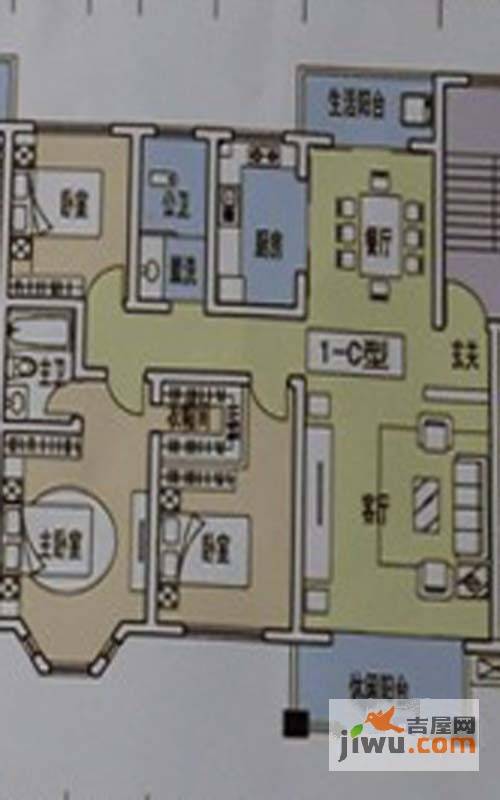 宏景湾3室2厅2卫141.8㎡户型图