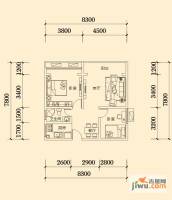 明兴翰苑2室2厅1卫73.8㎡户型图