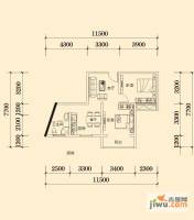 明兴翰苑2室2厅1卫67.8㎡户型图