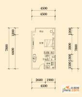 明兴翰苑1室1厅1卫40.4㎡户型图