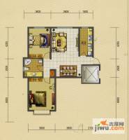 紫御澜庭2室2厅1卫87.9㎡户型图