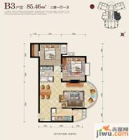 秦皇国际公寓2室1厅1卫户型图