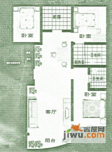 宝安宸华宸郡3室2厅2卫126㎡户型图