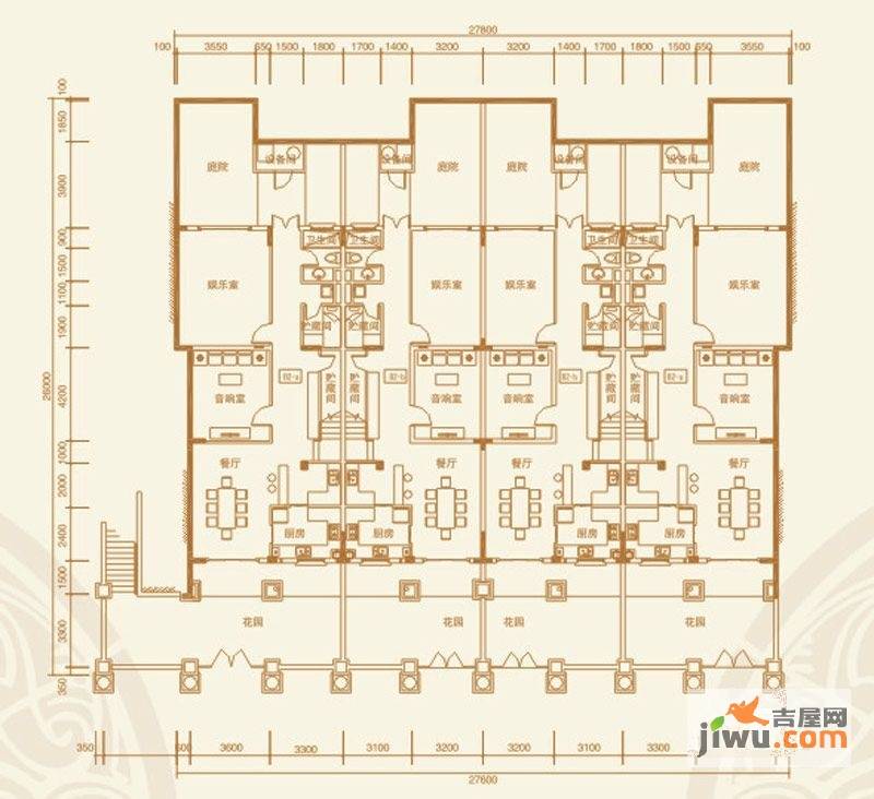 国宾壹号海涵2室2厅1卫122㎡户型图