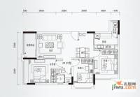 利海半岛城玺3室2厅1卫80㎡户型图