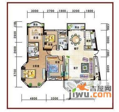 龙南·龙泽居花园4室2厅2卫158㎡户型图