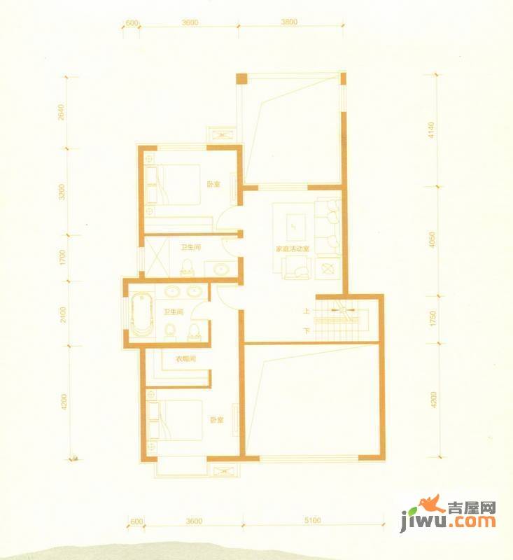 赵都华府6室2厅4卫268.1㎡户型图