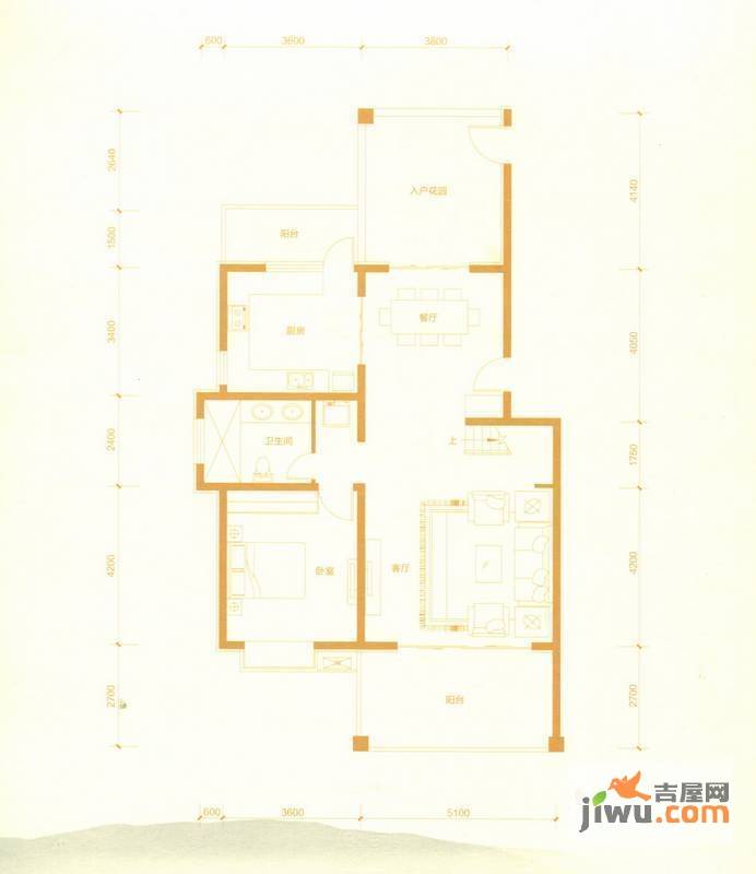 赵都华府6室2厅4卫268.1㎡户型图