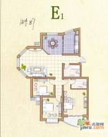 水榭花园3室2厅2卫170㎡户型图