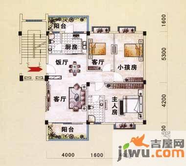 翠湖湾3室2厅3卫112.3㎡户型图