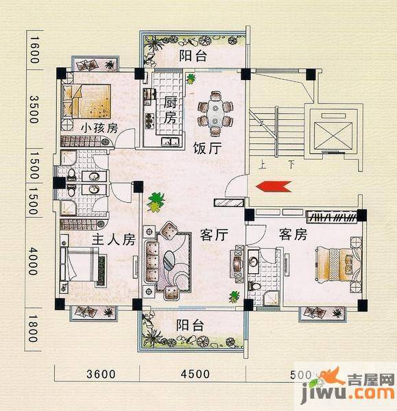 翠湖湾3室2厅2卫113.5㎡户型图