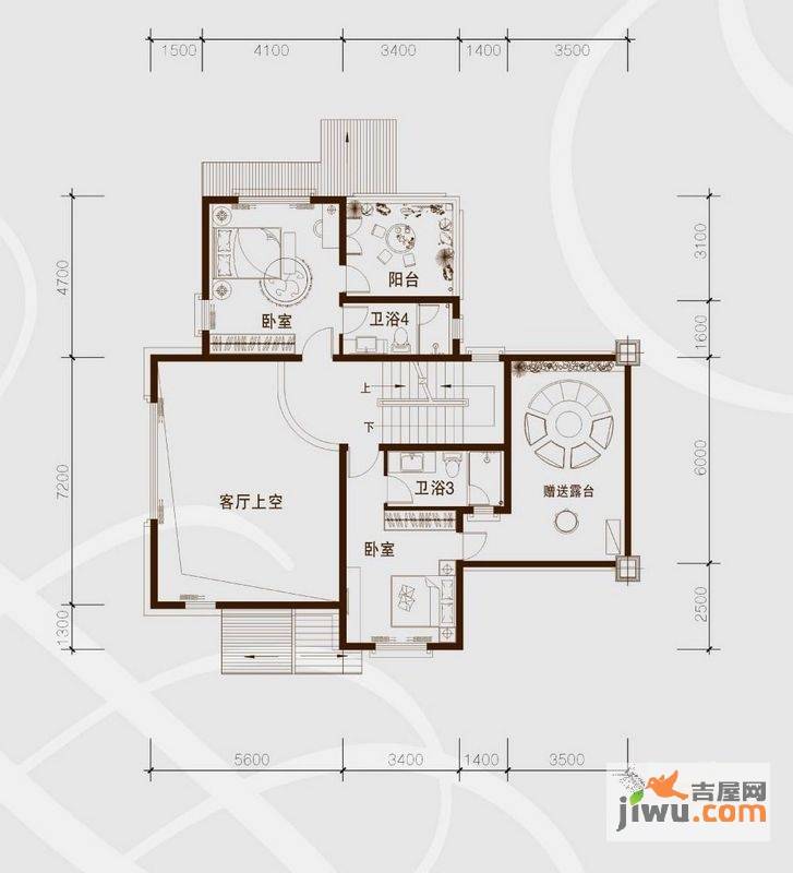 骏凯豪庭2室0厅2卫280㎡户型图