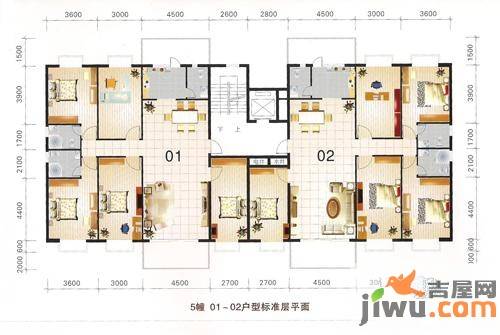 恩平锦城御苑5室2厅3卫100㎡户型图