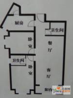 盛泽名城2室2厅2卫115.7㎡户型图