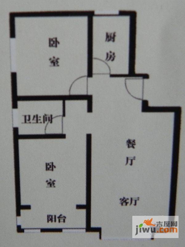 盛泽名城2室2厅1卫86.3㎡户型图