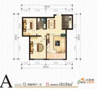 西岸国际花园2室2厅1卫88.9㎡户型图